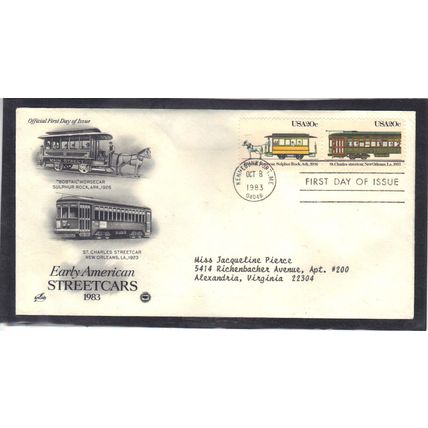FDC Art Craft 2061 2062 Street Cars (Cachet-Type/A) CV43004