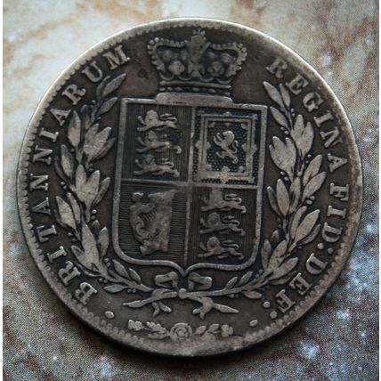 1879 Queen Victoria Silver 92.5% young head Half-crown Key Date
