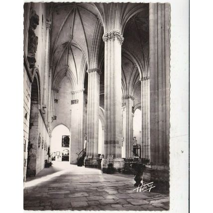 Candes Interieur de l'Eglise Bas Cote France Postcard unused VGC