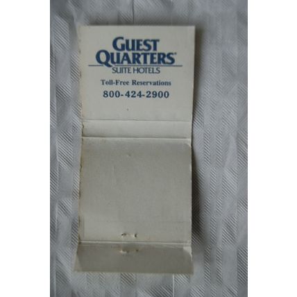 Matchbook Cover Guest Quarters Suite Hotels