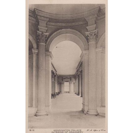 Kensington Palace London Interior Of Orangery Antique Postcard