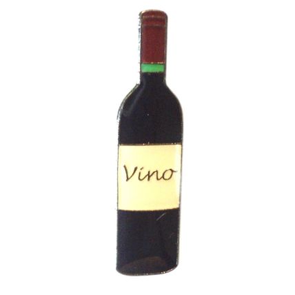 Vino Tinto Red Wine Vin Rouge Bottle Small Metal Enamel Badge 30mm 'NEW'