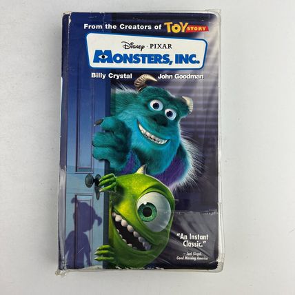 Walt Disney PIXAR Monsters Inc Animation Movie VHS Video Clamshell Case