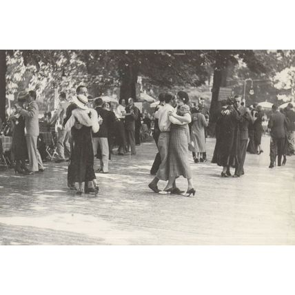 Old French Village Dance Dancing Bel Champetre Real Photo Postcard