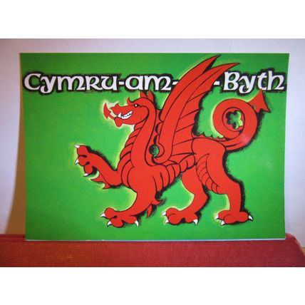WELSH RED DRAGON , WALES unused postcard .. by E T W Dennis #
