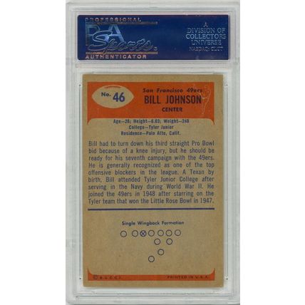 1955 Bowman Bill Johnson #46 PSA 5 P1252