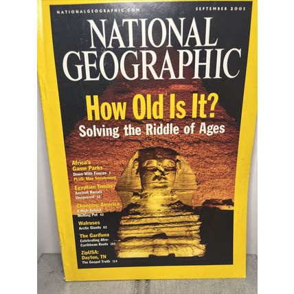 National Geographic Magazine September 2001 How Old is it? - Vintage Collectable