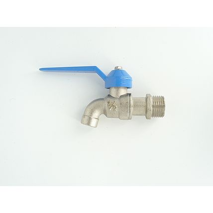Plated Brass Mini Lever type Water Butt Tap with 1/2" BSP Male Thread.