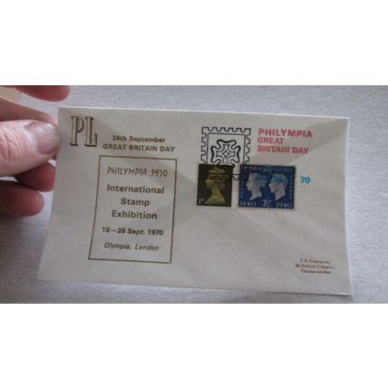 1970 Cover - Philympia Stamp Exhibition - Victoria / George 2.5d & definitive