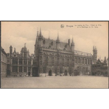 La Justice de Paix, L'Hôtel de Ville et la Basilique, Bruges, c1910s - Thill CPA