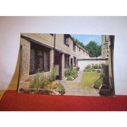 ALMSHOUSES, CHURCH LANE, BARNSTAPLE, DEVON. vintage unused postcard by Salmon =