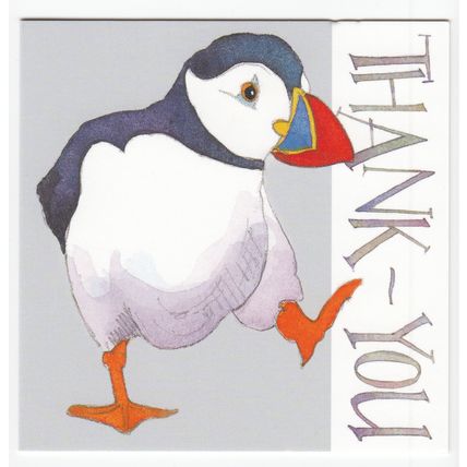 Thank You Birdies Notelets Pack of 10 Mini Blue Footed Boobies Puffin Notecards
