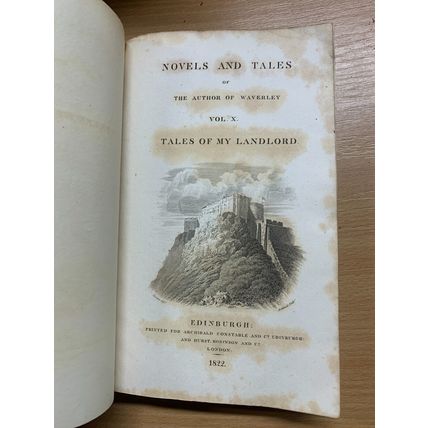 1822 SIR WALTER SCOTT "HEART OF MIDLOTHIAN" VOL 10 FICTION ANTIQUE BOOK (P4)