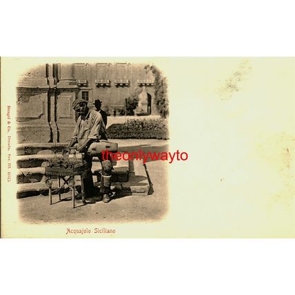 Acquajolo Siciliano (Water Carrier/Seller), Sicily, Italy, 6045 Stengel Postcard