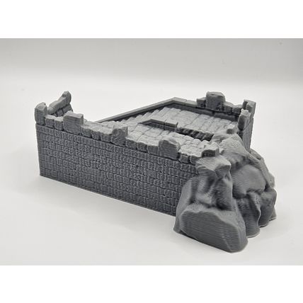 rocky fort terrain piece / castle fort lookout post/DnD/Pathfinder/Tabletop RPG