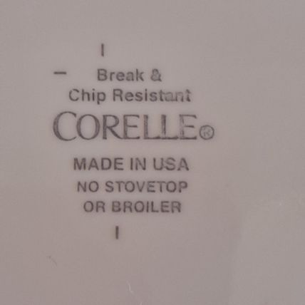 Lt 4 CORELLE Vitrelle Corning SGARDEN HOME 6 1/4" CEREAL BOWLS Beige Green Rim
