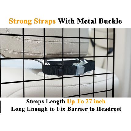 38-66.5 Inches Dog Car Barrier for Suvs, Van, Vehicles, Adjustable Large Pet Bar