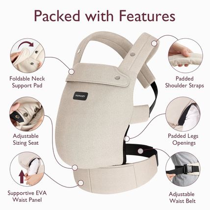 Momcozy Baby Carrier - Ergonomic, Cozy and Lightweight Carrier for 7-44Lbs, Effo