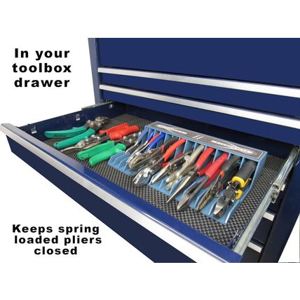 Pliersrack PLR15 Plier Organizer - Sturdy Plastic 15 Pliers Holder for Tool Box
