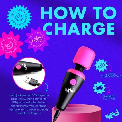 10X Ultra Powerful Silicone Mini Massage Wand USB Rechargeable Cordless Massager