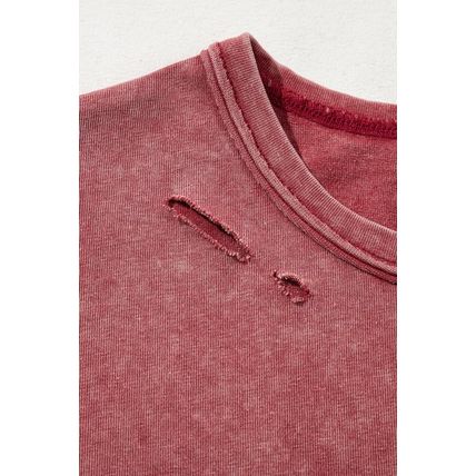 Clay One Shoulder Half Sleeve Oversized Tunic T Shirt