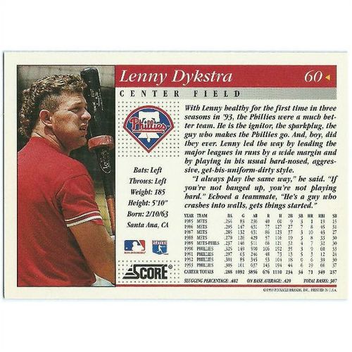 1994 Score - #60 - Lenny Dykstra