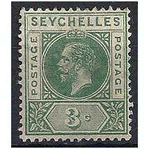 Seychelles 1912 SG72 3c Green Mounted Mint . . .