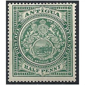 Antigua 1908 SG41 1/2d Green Mounted Mint . ..
