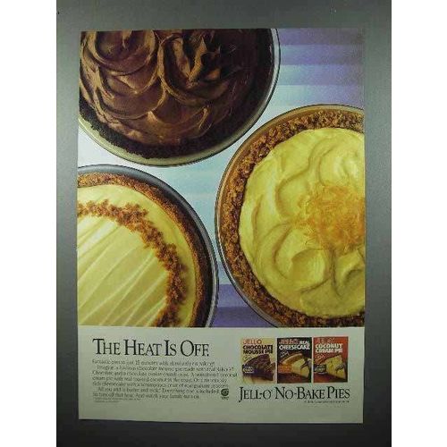 1986 Jell-O No-Bake Pies Mix Ad - Heat is Off