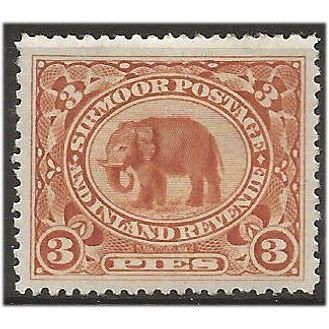 Sirmoor (IFS) 1894 SG22 3p Orange-Brown Mounted Mint ...