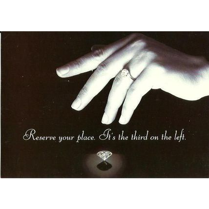 Advertising RESERVE YOUR PLACE Postcard (De Beers)