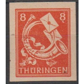 Mi 96AXw U MNH 1945 Saxony Cat € 50