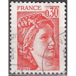 France 1978 Michel 2086Y O Cote (2008) 0.20 € Sabine de Gandon Cachet rond