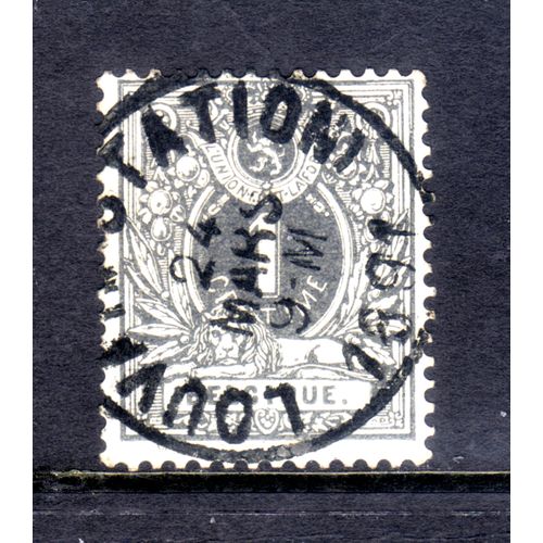 BELGIUM 1884 SG68 1c GREY FINE USED #7