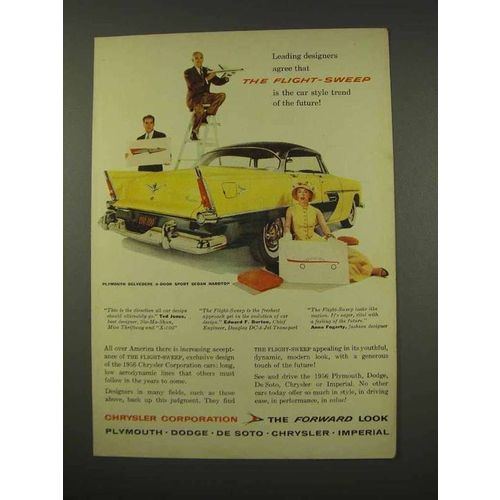 1956 Plymouth Belvedere 4-Door Sport Sedan Hardtop Ad