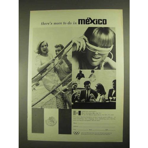 1967 Mexico Tourism Ad - There's More To Do In