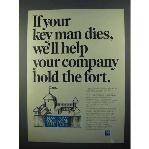 1968 New York Life Ad - Help Company Hold The Fort