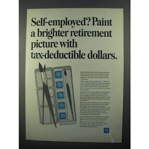 1968 New York Life Ad - Paint a Brighter Retirement