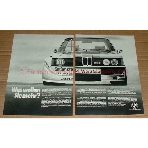 1979 2-page BMW 320 Car Ad - in German - NICE!!