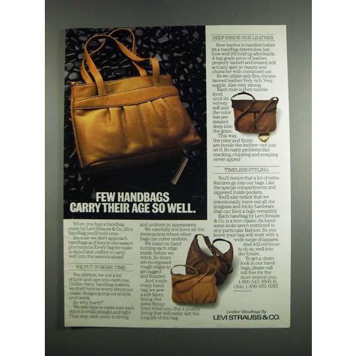 1984 Levi Strauss & Co. Handbag Ad - Carry Their Age