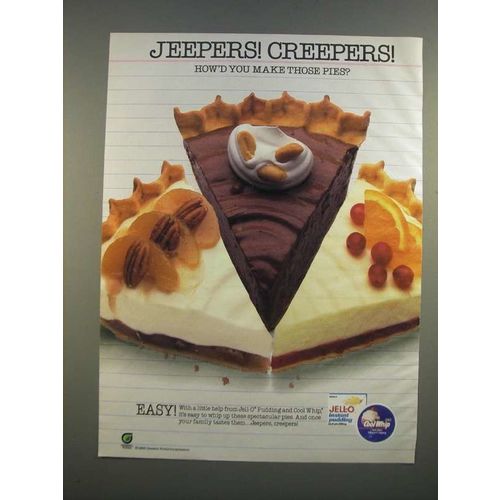 1986 Jell-O Pudding and Cool Whip Ad - Jeepers! Creepers!