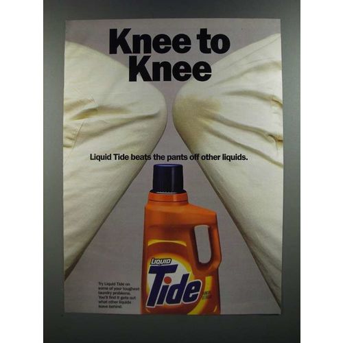 1986 Liquid Tide Detergent Ad - Knee to Knee