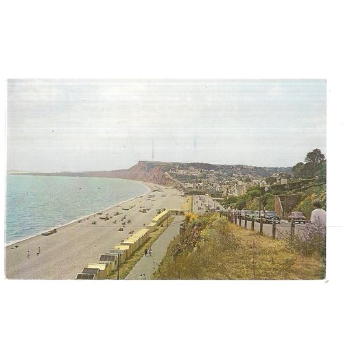 BUDLEIGH SALTERTON , DEVON used vintage postcard 1962 postmark =