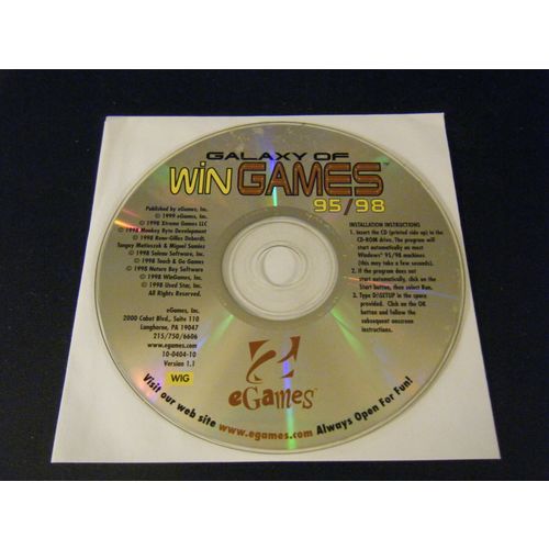 Galaxy of WinGAMES 95/98 (PC, 1999) - Disc Only!!!