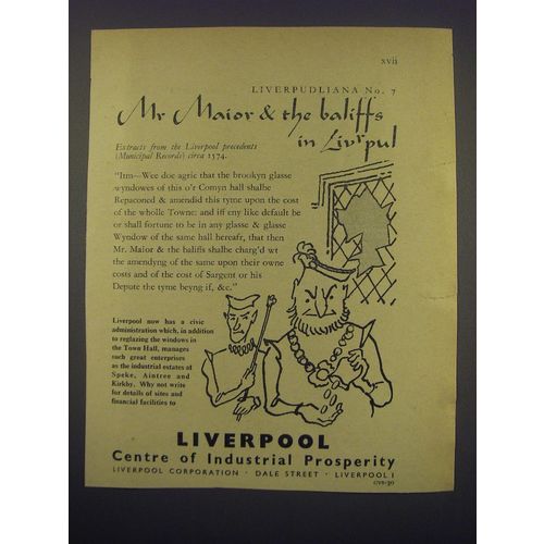 1957 Liverpool Corporation Ad - Mr Maior & the Baliffs in Liv'pul