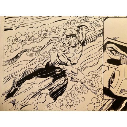 Captain America #46 p9 (2001) Jurgens/Layton Cap Undersea Battle