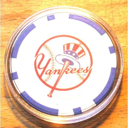 New York Yankees Poker Chip Golf Ball Marker - Blue
