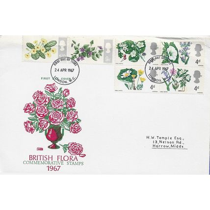 GB 1967 British Flora FDC London WC pm