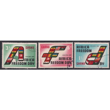 Ghana 1980 QE2 Set Africa Freedom day Used SG 242 - 244 ( B1143 )