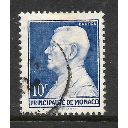 MONACO 1946 PRINCE LOUIS II 10F BLUE SG 310 FINE USED